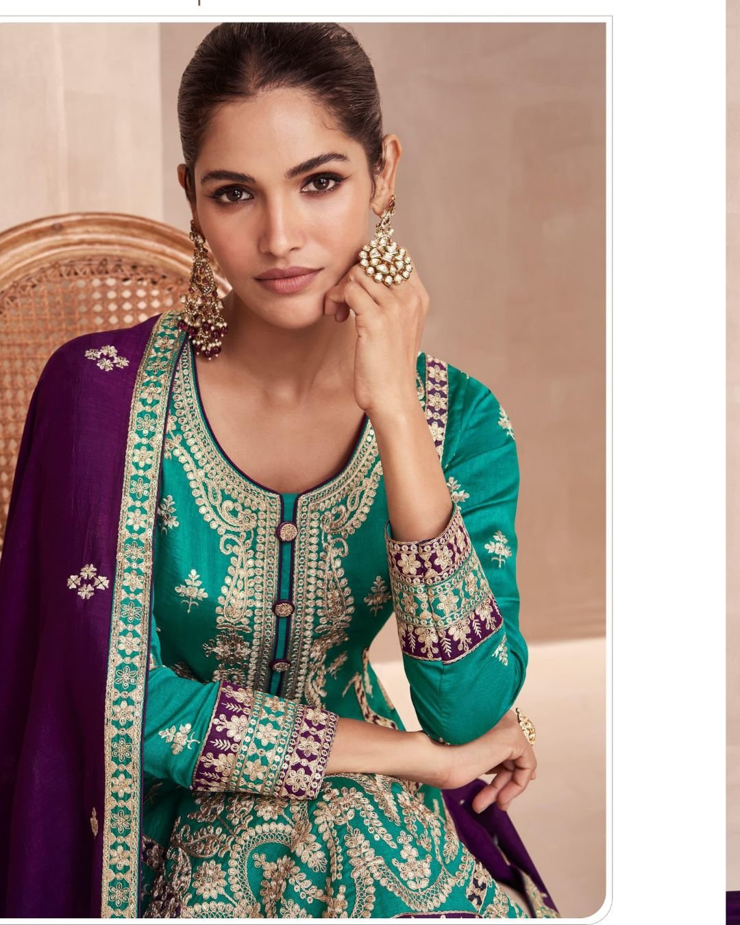 Rama Green Color Premium Silk Suit