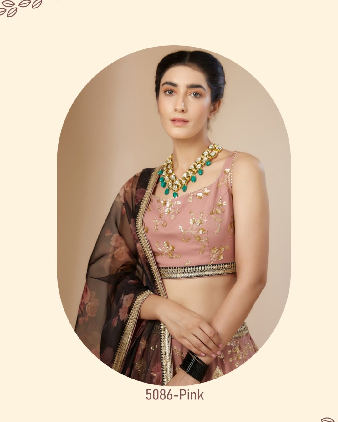 Rose pink Summer Festive & wedding Style Embroidered Lehenga Choli